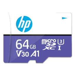 HP Micro SD U3/A1/V30 64GB (Purple card) W/ADAPTOR